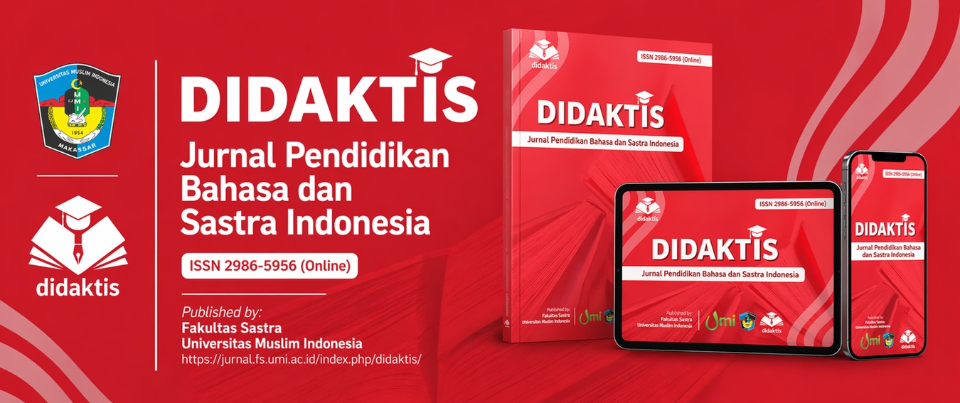 DIDAKTIS: Jurnal Pendidikan Bahasa dan Sastra Indonesia