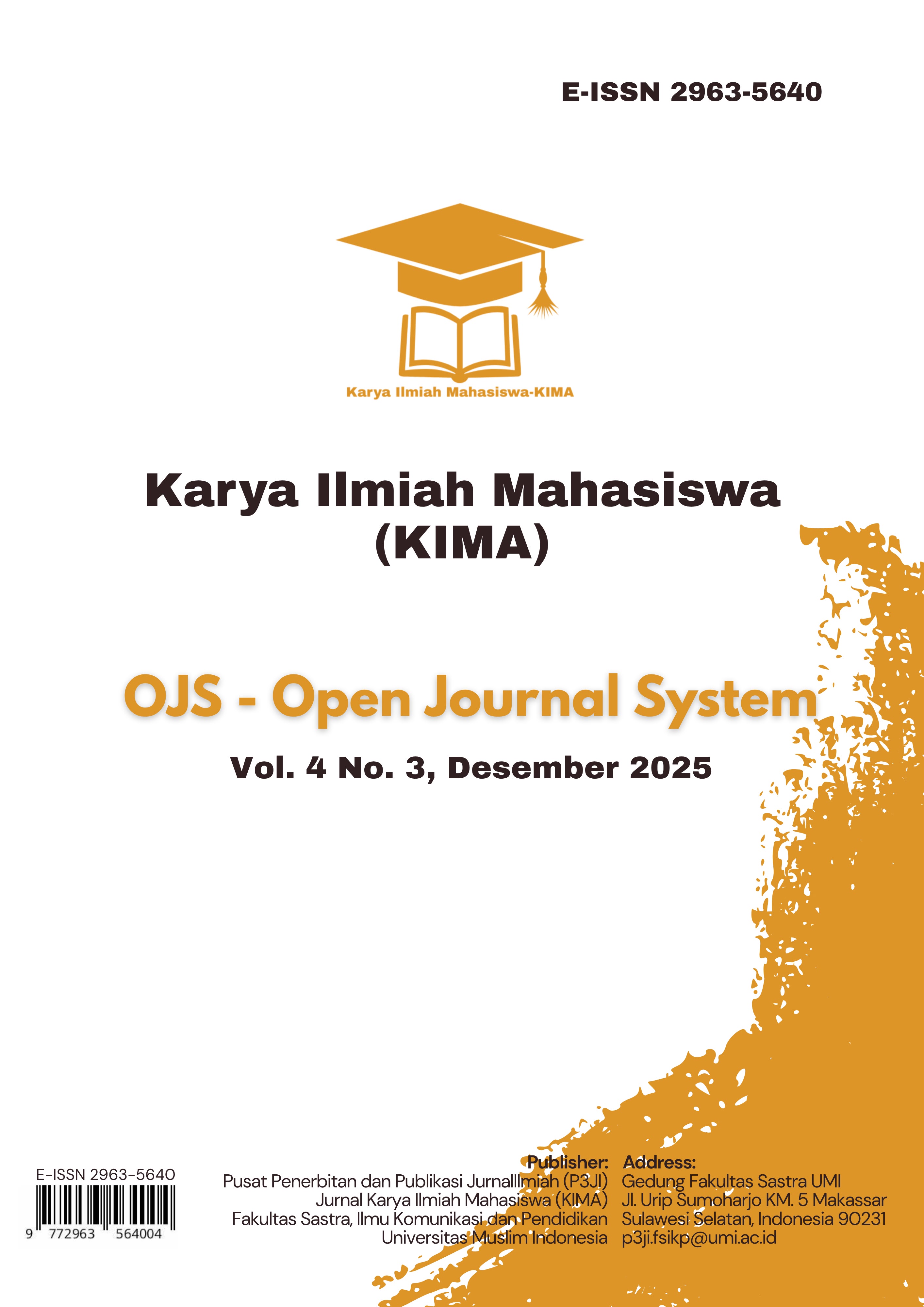 					View Vol. 4 No. 3 (2025): Karya Ilmiah Mahasiswa (KIMA)
				